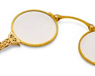 Lot 81
14K Gold Spectacles - on Long Gold-filled Chain 33.6 g