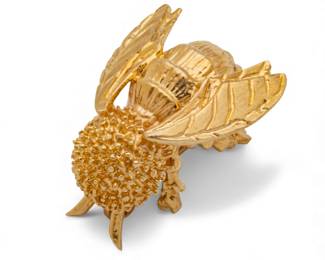 Lot 70
14K Yellow Gold Bee Brooch W 0.7" 3 g