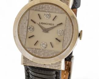 Lot 89
Longines 14K White Gold Man's Wrist Watch, Lizard Strap L 8.7" 1 PC