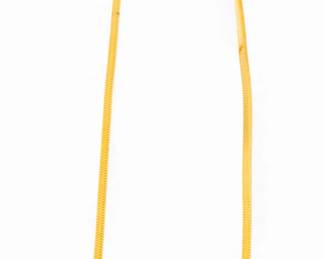 Lot 21
18Kt Yellow Gold Channel Set Diamond Necklace "Waterfall Style" L 15" 16 g 1 PC