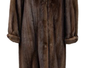 Lot 119
Ranch Mink Long Coat, Size 10 W 17" L 48"
