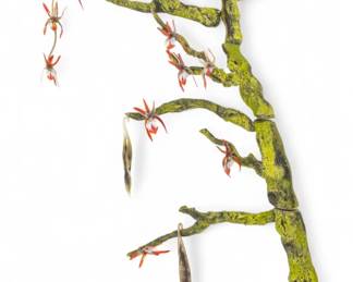 Lot 1117
Debora Moore (American, B. 1960) Hand Blown Glass 2008, 'Orchid Tree with Red and White Accents'
