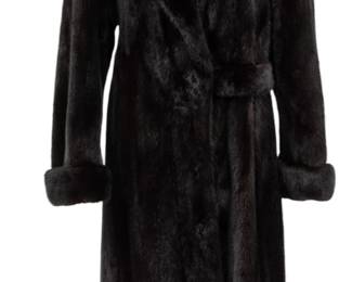 Lot 122
Black Mink Long Coat, Arpin, Canada Size 12 H 47" W 21"