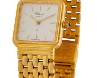 Lot 30
Chopard (Swiss, Est. 1860) 18k Yellow Gold Ladies Wristwatch and Band
