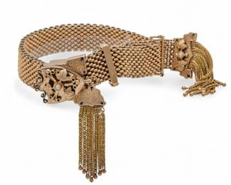 Lot 53
14K Gold Slide Bracelet with Tassel 1940, 42 g 1 PC