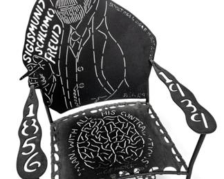 Lot 1091
Ries Niemi Sigmund Freud Chair H 45" W 24" Depth 19"