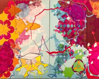 Lot 1031
Eric and Heather ChanSchatz (Japanese/American) Chan (B. 1963) Schatz (B. 1968) Silkscreen on Silk Laid on Joined Panels,