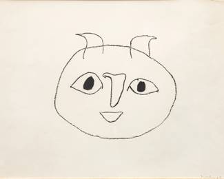 Lot 1036
Pablo Picasso (Spanish, 1881-1973) Lithograph on Arches Wove Paper, Ca. 1948, 'Troisième Affiche Vallauris (sans La Lettre)', H 19.75" W 25.875"