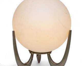 Lot 1079
Laurel Lamp Manufacturing Company (American) Mid Century Modern Glass and Metal Sphere Lamp H 26" Dia. 19"