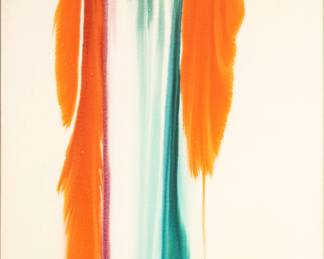 Lot 1070
Dominic Pangborn (Korean-American, B. 1952) Watercolor on Paper 1990, 'Untitled', H 53" W 47" Frame Size: H 63" W 56" Depth 2"