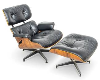 Lot 1074
Charles and Ray Eames for Herman Miller (American) Chair and Ottoman 20th Cen., H 32" W 31" Depth 31"