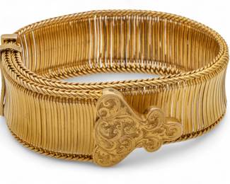 Lot 62
Gold Slide Bracelet 1900, W 0.7" 46.6 g 1 PC