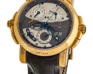Lot 27
Ulysse Nardin (Swiss) 18K Rose Gold Limited Edition Design Wristwatch, Ca. 2011-2012, 'Sonata Silicium', Dia. 41.7mm