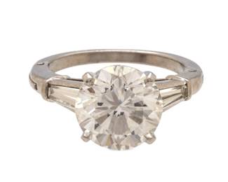 Lot 6
3.8ct Brilliant Cut Diamond, Platinum, GIA Report Ring, Size 6, 5 g