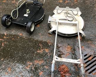 Pair of Large Pressure Washer Deck Scrubbers 27 Radius Cleaning