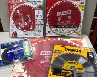 DeWalt, Diablo & AvantiPro Saw Blades – Assorted Sizes, New