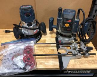 Two Electric Bosch Routers & RA1054 Guide