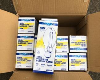 Eleven Hygrade Satco 100 Watt High Pressure Sodium Bulbs