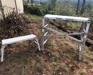 Two Aluminum Werner Work Platforms - Model 3954 Project Buddies