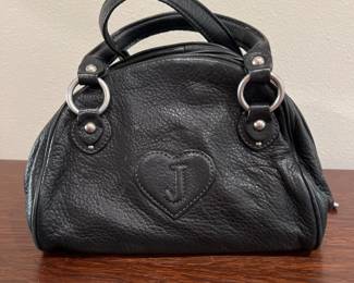 Juicy Couture Black Leather Bowler Bag