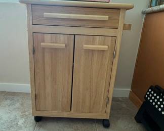 Kitchen butcher block cart
