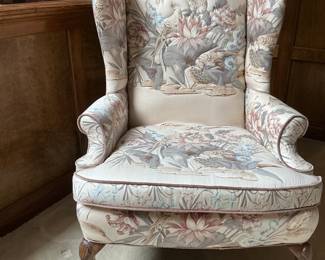 Wing back traditional chair