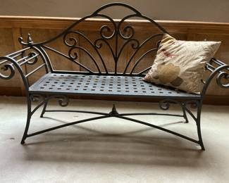 Wrought iron love - seat.