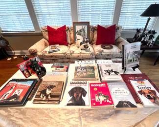 Dogs were loved in this home !! You will find Figurines, Stuffed Animals , Books, Picture Frames, Cups, Photo Frames & more…