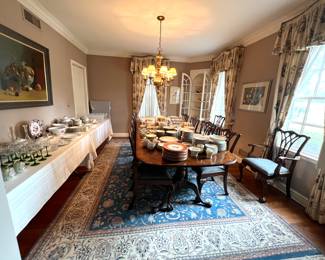 View of Dining Room - Dining Table by Drexel Heritage -3 extensions & leafs 