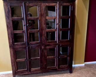 Multi door rustic cabinet