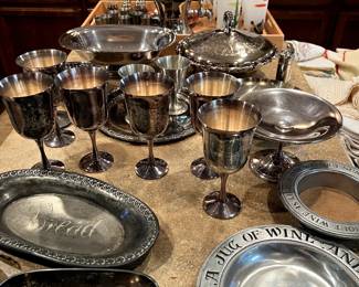 Pewter and silverplate