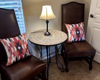 Accent chairs and table