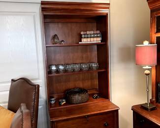 Bookcase with file cabinet
