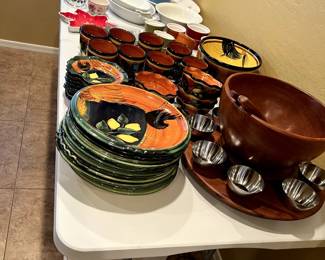 Lemonchello dishes and misc. kitchen