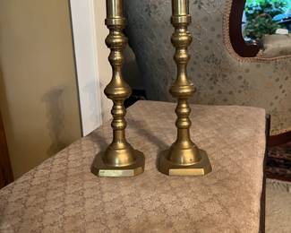 We have more brass candlesticks 
