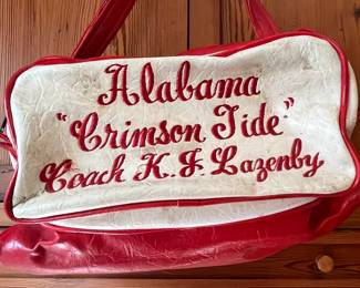 KJ Lazenby was assistant Coach under the Legendary Bear Bryant. This was his duffle bag!