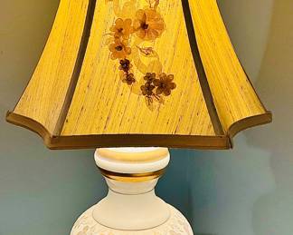 Pair of Antique lights with embellished shades