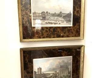 pair of 19th c French prints
