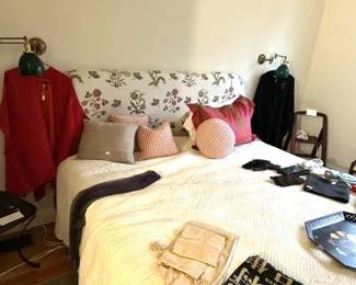 king-size bed with upholstered headboard