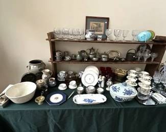 Ironstone, cobalt decorated stoneware