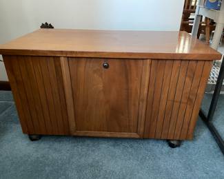 Rare Lane MCM wooden record cabinet.