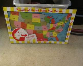 VTG Playskool US map toy