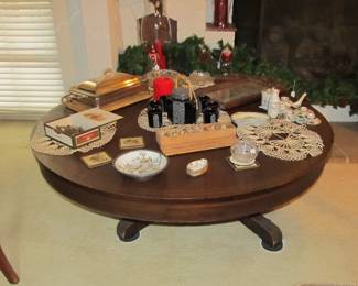 1890s Empire Style large round coffee table