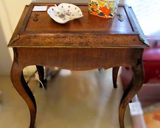 Louis XIV antique French provincial lift-top sewing/worktable