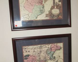Very regal and old-world charm, these framed maps are incredible.
