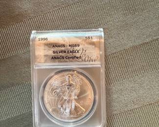 Set of American Silver Eagle Coins