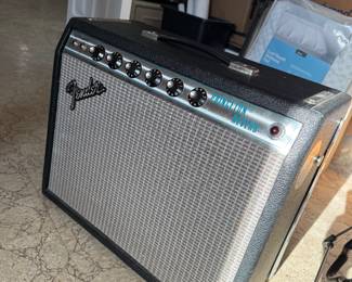 1975 Fender Princeton Reverb Amp
Ground cable has been added.  The transformers date to 1963-and 1965
Amp powers up and sounds great, no known issues.  Reverb sound lush.  In good cosmetic condition, the grill cloth has no rips!  Seems to have been well taken care of.  
Please ask if you have any questions!