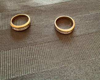 Set Of Gold and Diamond Rings