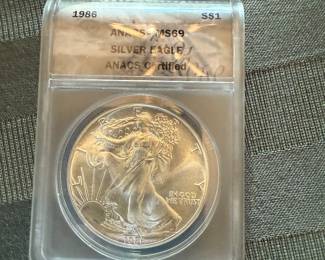 Set of American Silver Eagle Coins