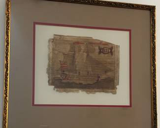 Artist unidentified. Artwork depicts the Battle of Lake Erie (Sept 10, 1813), specifically the moment Commodore Oliver Hazard Perry transferred his command and battle flag to the USS Niagara. 